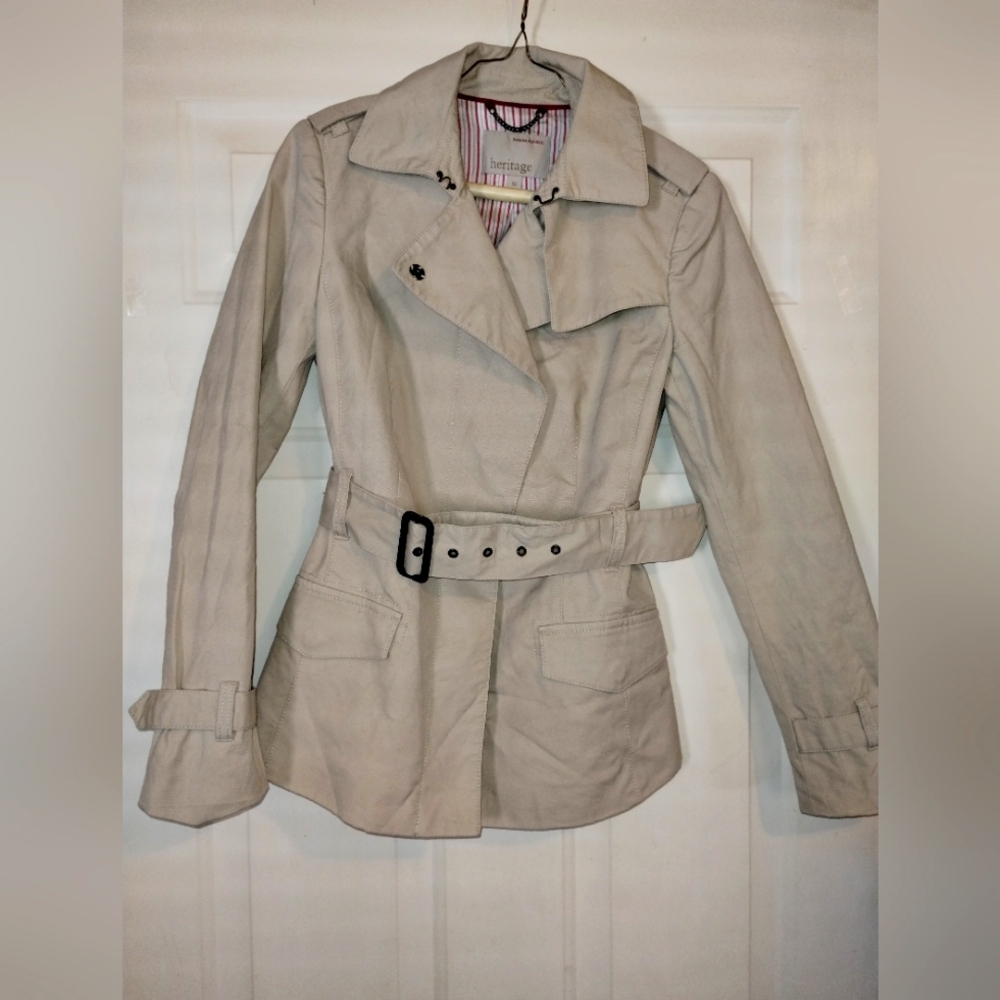 Banana Republic XS Khaki Heritage Belted Safari Jacket